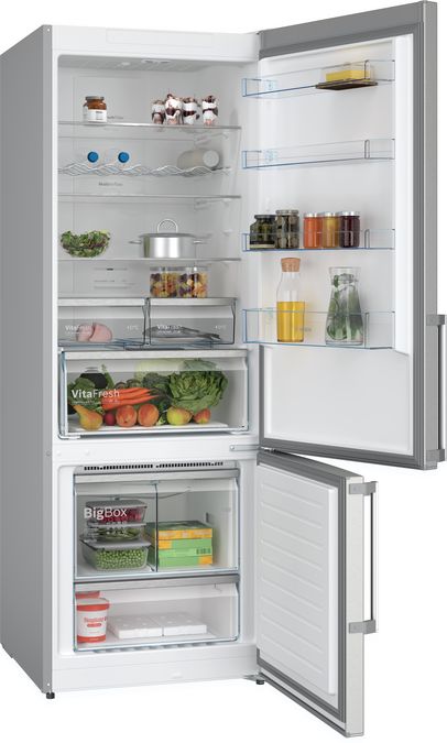 Serie 4 Frigorífico combinado de libre instalación 193 x 70 cm Acero cepillado antihuellas KGN56XIDR KGN56XIDR-2
