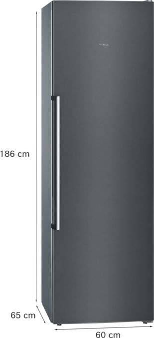 B-vara -iQ500 Frysskåp 186 x 60 cm blackSteel GS36NAXEP-B GS36NAXEP-B-6