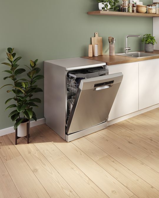 Serie 4 Lavavajillas de libre instalación 60 cm Acero cepillado antihuellas SMS4EMI06E SMS4EMI06E-7