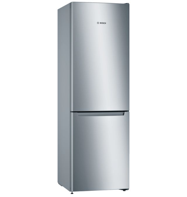 Serie 2 Szabadonálló, alulfagyasztós hűtő-fagyasztó kombináció 186 x 60 cm Szálcsiszolt acél színű KGN36NLEA KGN36NLEA-1
