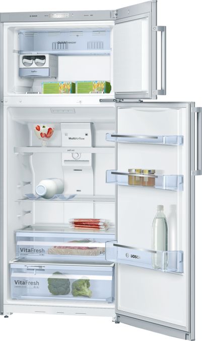 Serie | 4 free-standing fridge-freezer with freezer at top 171 x 70 cm Stainless steel look KDN53VL30A KDN53VL30A-1