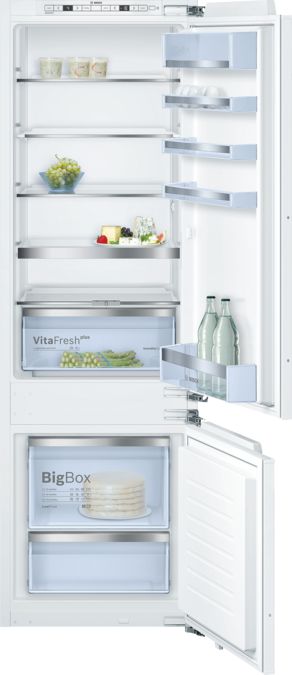 Serie | 6 Built-in fridge-freezer with freezer at bottom 177.2 x 55.8 cm flat hinge KIS87AF30G KIS87AF30G-1