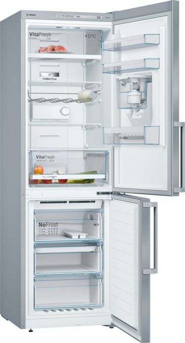 Serie | 4 Free-standing fridge-freezer with freezer at bottom 186 x 60 cm Inox-easyclean KGD36VI30G KGD36VI30G-1