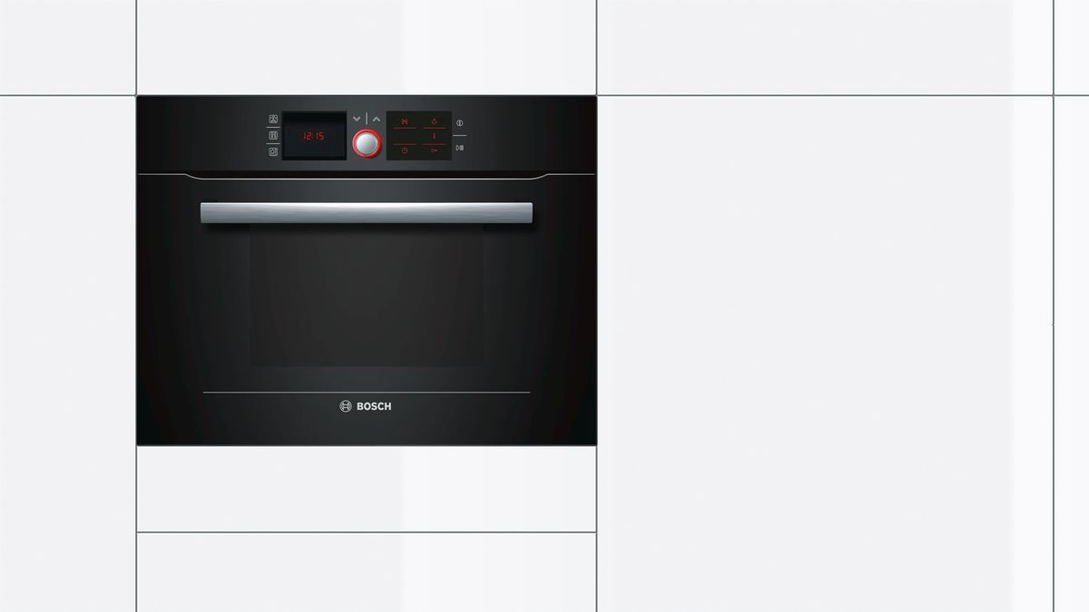 Series 8 Built-in compact oven with steam function 60 x 45 cm Black HBC36D764 HBC36D764-2