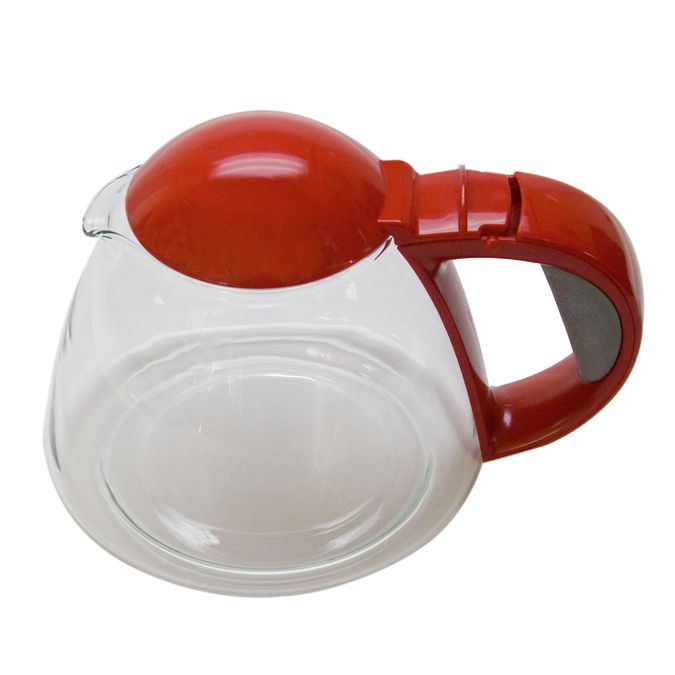 Glass jug Teapot compl. w. handle, 0.7l,  red/gray 00646202 00646202-1