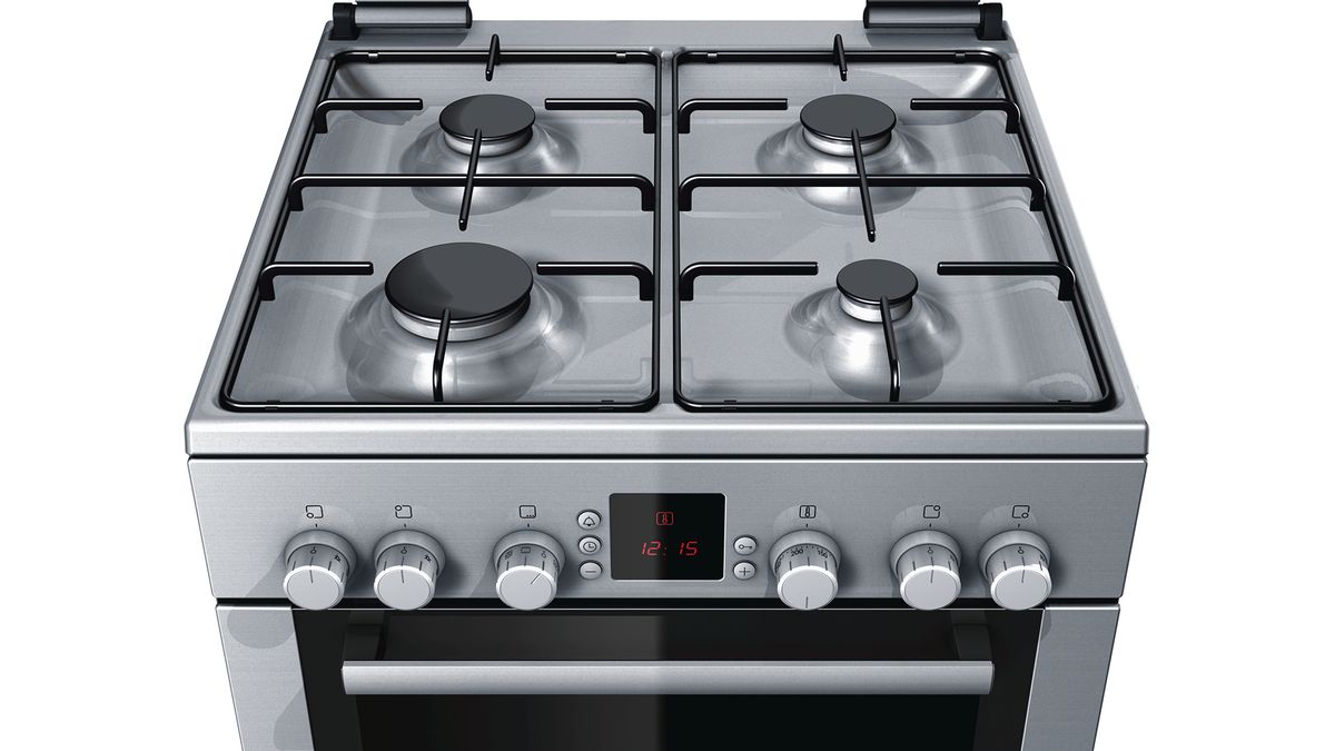 Serie | 4 Mașină de gătit mixtă (gaz/electric) Inox HGV745250 HGV745250-2