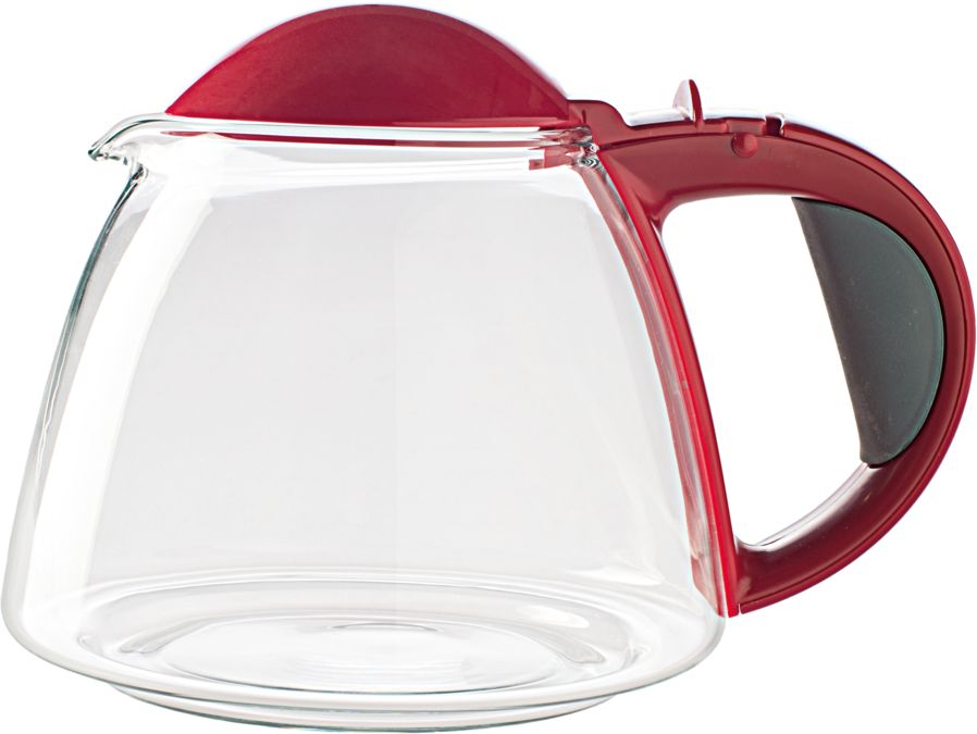 Glass jug Teapot compl. w. handle, 0.7l,  red/gray 00646202 00646202-3