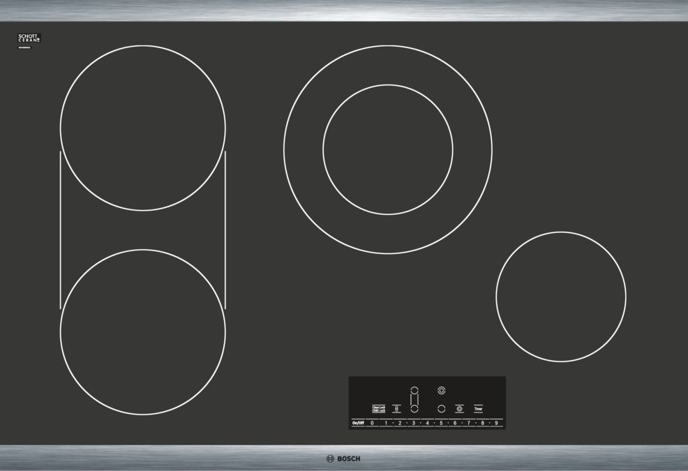 Electric Cooktop Black, surface mount with frame NET8066SUC NET8066SUC-1
