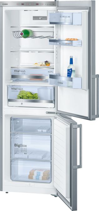 Serie | 6 Réfrigérateur combiné pose-libre 60 cm, inox look KGE36AL42 KGE36AL42-1