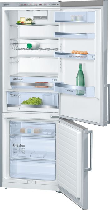 Serie | 6 Szabadonálló, alulfagyasztós hűtő-fagyasztó kombináció Inox - könnyű tisztítás KGE49AI31 KGE49AI31-1