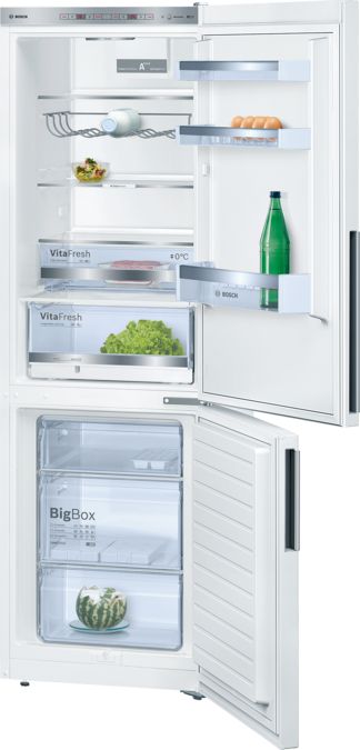 Serie | 6 free-standing fridge-freezer with freezer at bottom Blanc KGE36DW40 KGE36DW40-1