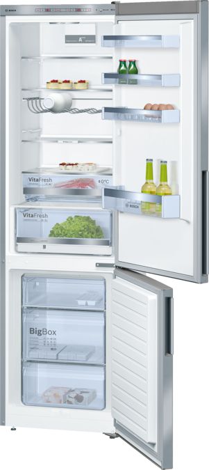 Serie | 6 Szabadonálló, alulfagyasztós hűtő-fagyasztó kombináció Inox-look KGE39DL40 KGE39DL40-1
