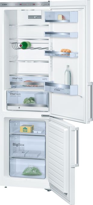 Serie | 6 free-standing fridge-freezer with freezer at bottom Blanc KGE39AW42 KGE39AW42-1