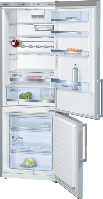 Serie | 6 free-standing fridge-freezer with freezer at bottom Inox-easyclean KGE49BI30G KGE49BI30G-1