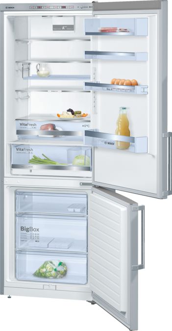 Serie | 6 Szabadonálló, alulfagyasztós hűtő-fagyasztó kombináció Inox - könnyű tisztítás KGE49BI40 KGE49BI40-1