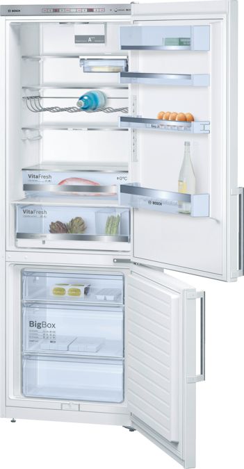 Serie | 6 free-standing fridge-freezer with freezer at bottom White KGE49BW41G KGE49BW41G-1