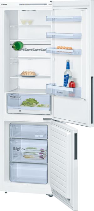 Serie | 4 Szabadonálló, alulfagyasztós hűtő-fagyasztó kombináció 201 x 60 cm Fehér KGV39VW31 KGV39VW31-2