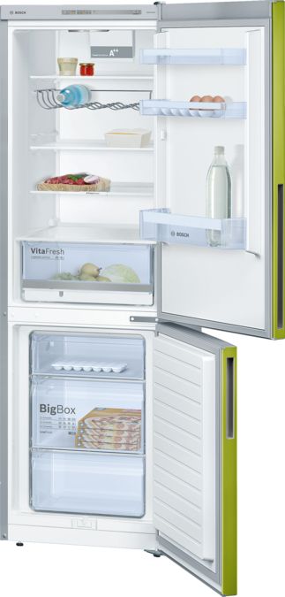 Serie | 4 Free-standing fridge-freezer with freezer at bottom 186 x 60 cm green KGV36VH32S KGV36VH32S-2
