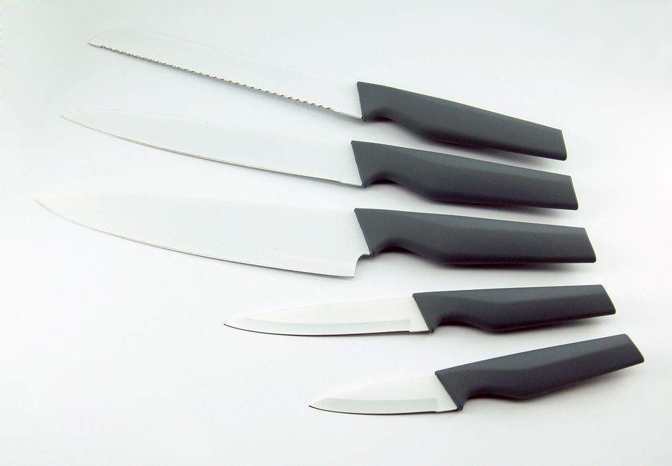 Bloc porte-couteaux BLOC 5 COUTEAUX SOFT TOUCH LAMES ANTI ADHERENTE Le Couteau du Chef® 00576686 00576686-1
