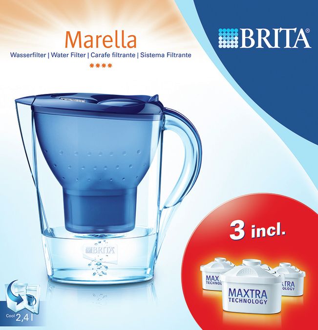 Starterpaket BRITA MARELLA blau (inkl. 3 Filterkartuschen) 00576703 00576703-1