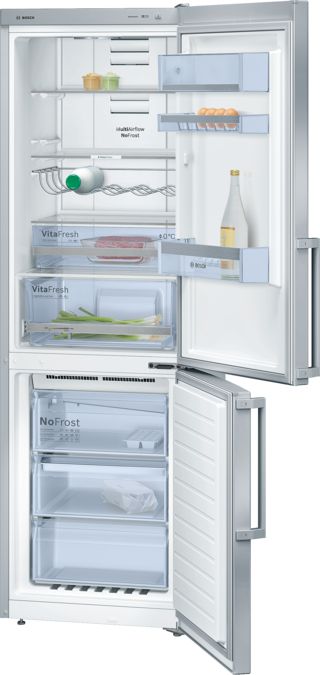 Serie | 6 Samostojeći hladnjak sa zamrzivačem na dnu 60 cm, Nehrđajući čelik (s premazom protiv otisaka prstiju) KGN36XI32 KGN36XI32-1