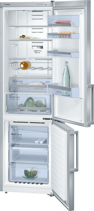 Serie | 6 Samostojeći hladnjak sa zamrzivačem na dnu 60 cm, Nehrđajući čelik (s premazom protiv otisaka prstiju) KGN39XI42 KGN39XI42-1