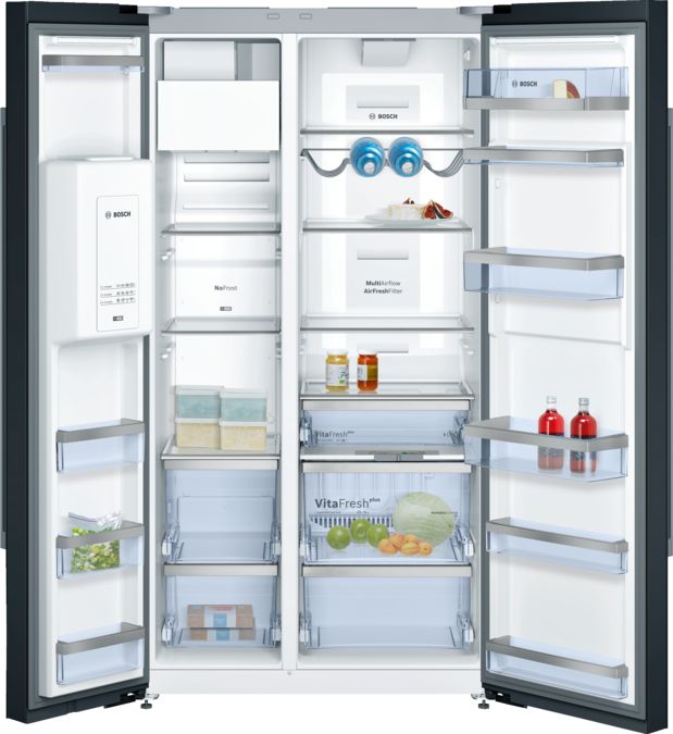 Series 8 Side-by-side fridge-freezer 175.6 x 91.2 cm Black KAD92SB30 KAD92SB30-2