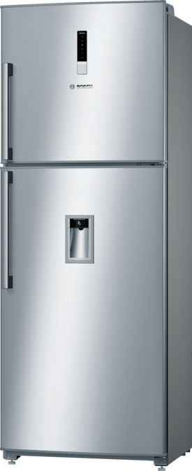 Serie | 4 free-standing fridge-freezer with freezer at top Inox-look KDN46BL212 KDN46BL212-2