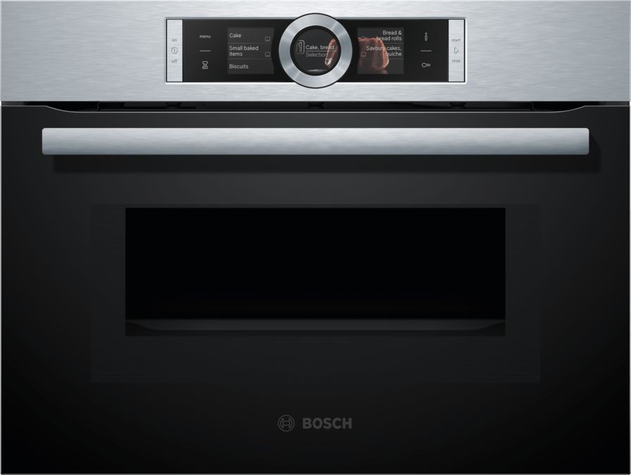 Serie 8 Compacte oven met microgolffunctie 60 x 45 cm Inox CMG676BS1 CMG676BS1-1