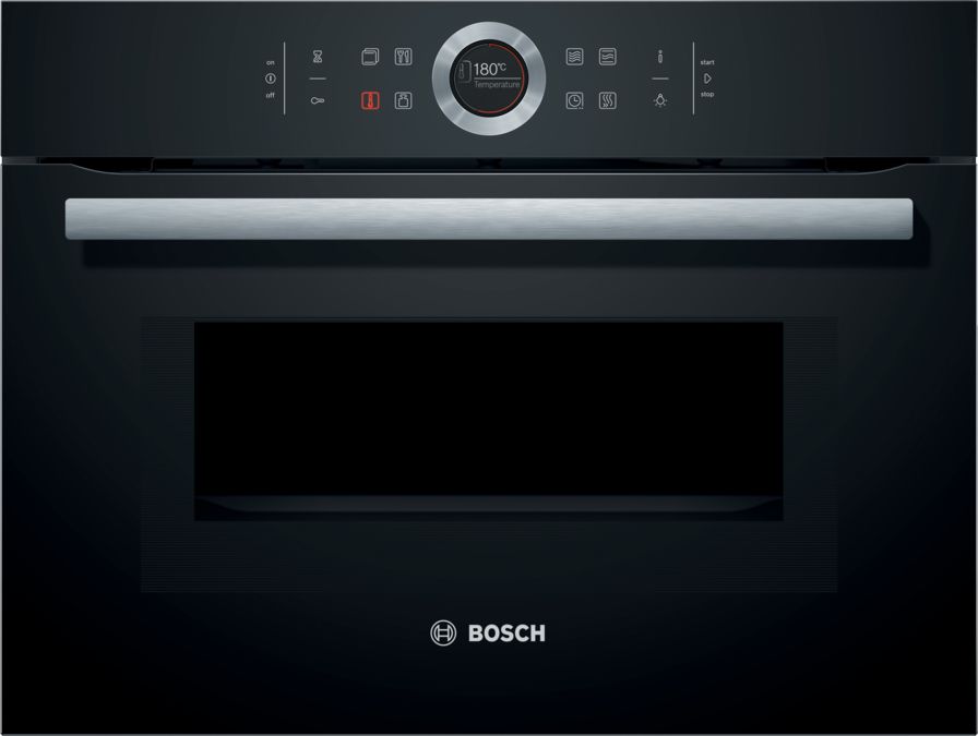 Series 8 Built-in compact oven with microwave function 60 x 45 cm Black CMG633BB1B CMG633BB1B-1