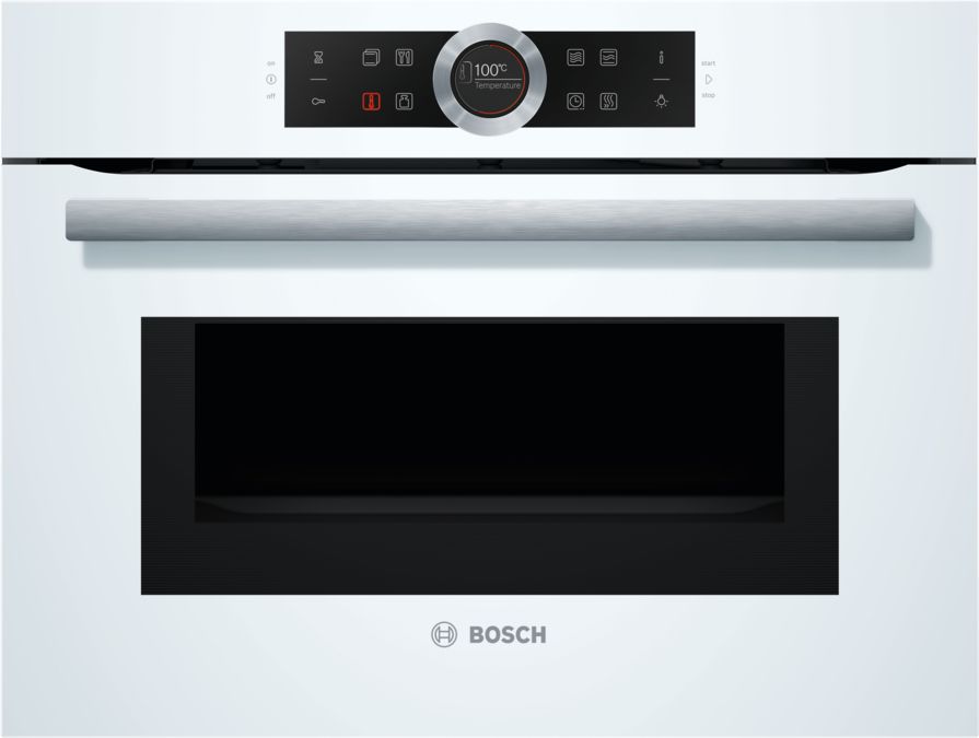 Serie 8 Compacte oven met microgolffunctie 60 x 45 cm Wit CMG633BW1 CMG633BW1-1
