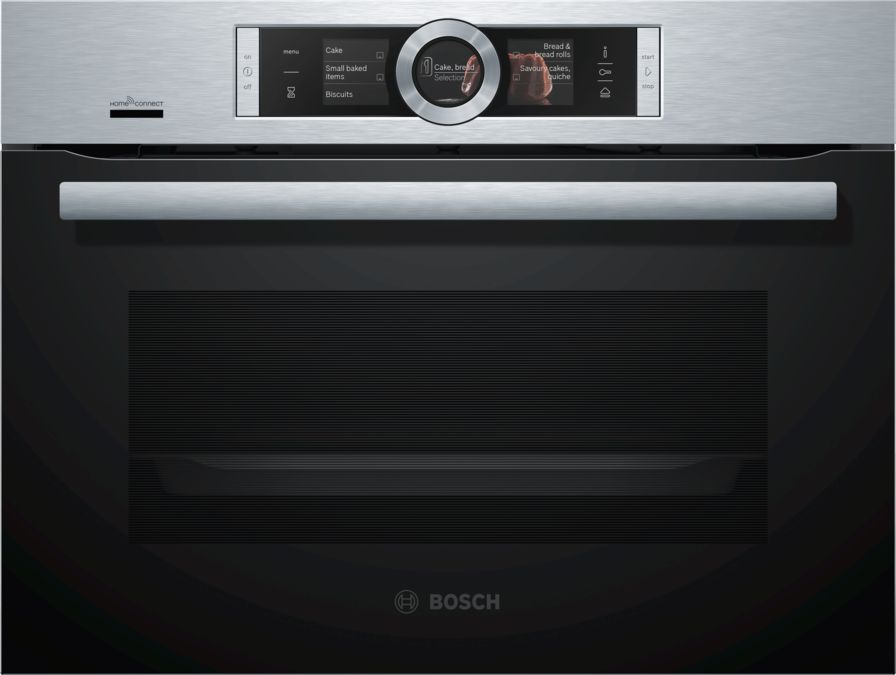 Serie | 8 Built-in compact oven with steam function Stainless steel CSG656BS6B CSG656BS6B-1