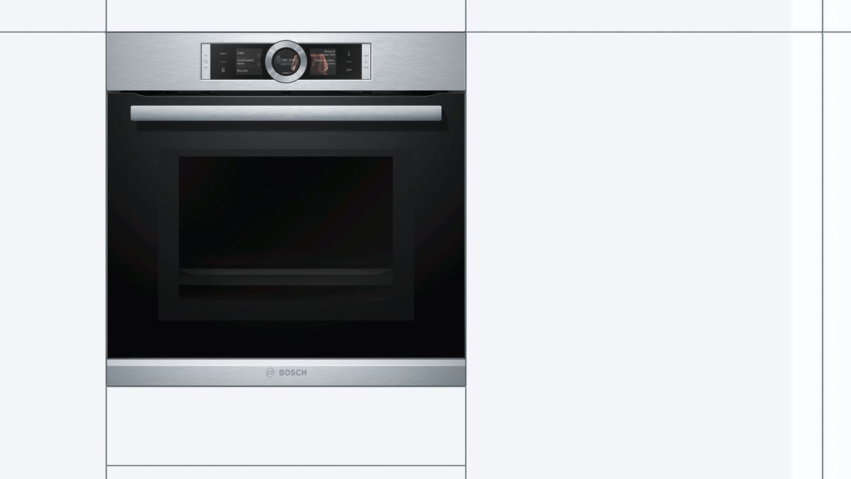 Series 8 Built-in oven with microwave function 60 x 60 cm Stainless steel HMG656RS1 HMG656RS1-2