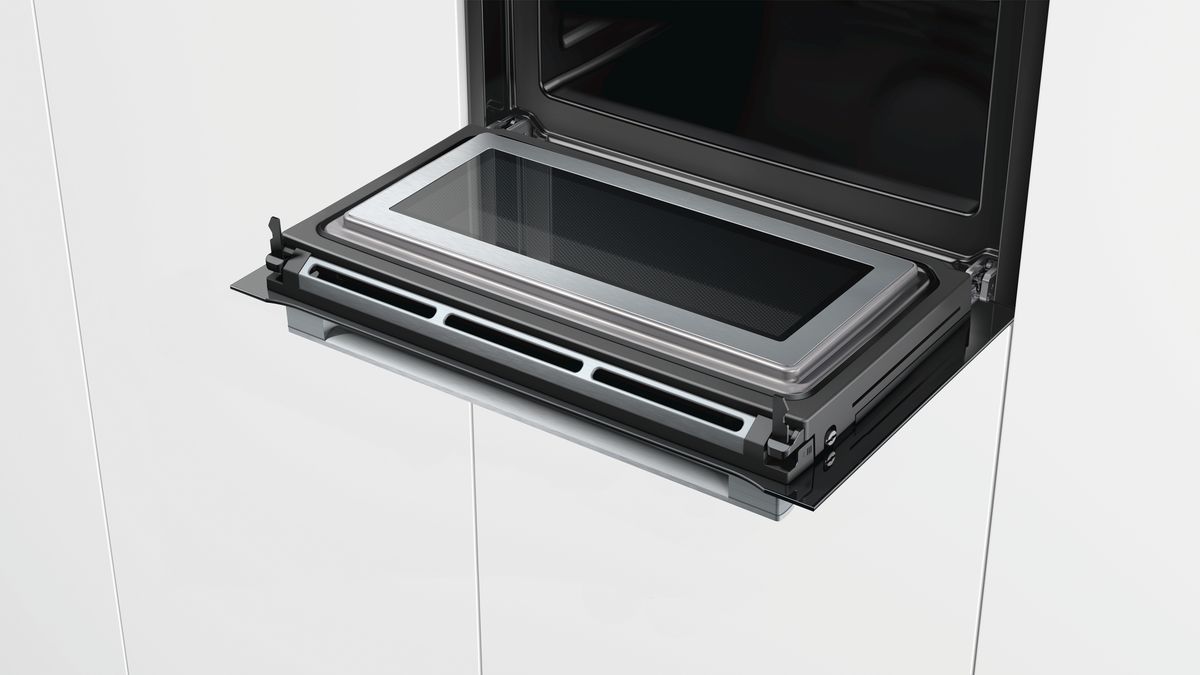 Series 8 Built-in compact oven with microwave function 60 x 45 cm Stainless steel CMG676BS6B CMG676BS6B-4