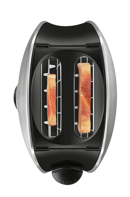 Primary colour: stainless steel, Secondary colour: black Stainless steel Compact toaster 2/2 electronic private collection TAT6901GB TAT6901GB-4