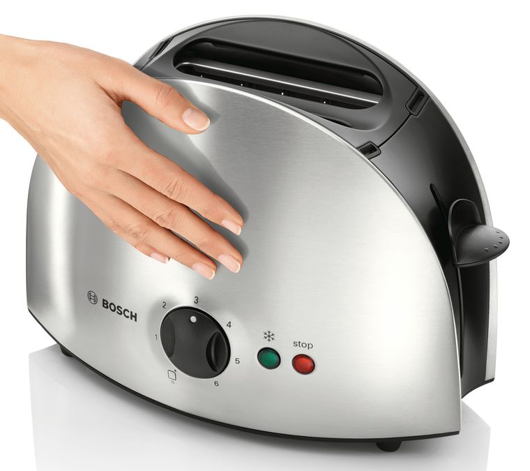 Primary colour: stainless steel, Secondary colour: black Stainless steel Compact toaster 2/2 electronic private collection TAT6901GB TAT6901GB-2