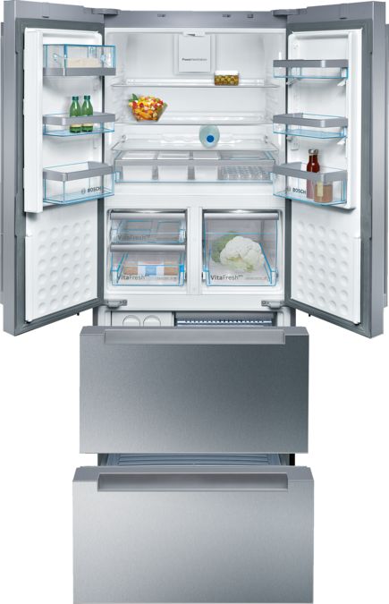 Serie | 8 French Door Bottom freezer, 3 doors 191.1 x 75.2 cm Stål med EasyClean KMF40AI20 KMF40AI20-2