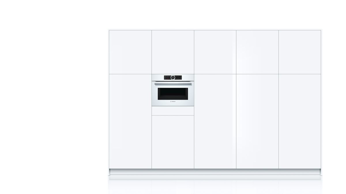 Series 8 Built-in compact oven with microwave function 60 x 45 cm White CMG633BW1 CMG633BW1-5