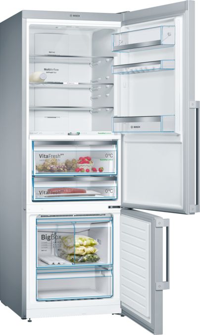 Series 8 free-standing fridge-freezer with freezer at bottom 193 x 70 cm Stainless steel (with anti-fingerprint) KGN56PI30U KGN56PI30U-2