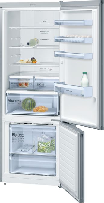 Série 4 Réfrigérateur combiné pose-libre 193 x 70 cm Acier Inoxydable (anti traces de doigts) KGN56VI30U KGN56VI30U-2