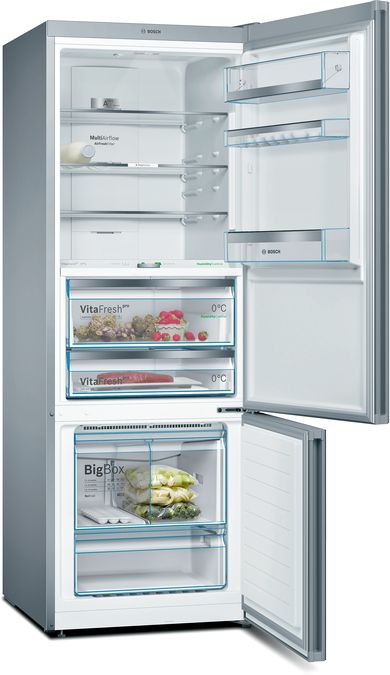 Series 8 Free-standing fridge-freezer with freezer at bottom, glass door 193 x 70 cm Black KGN56SB40N KGN56SB40N-2