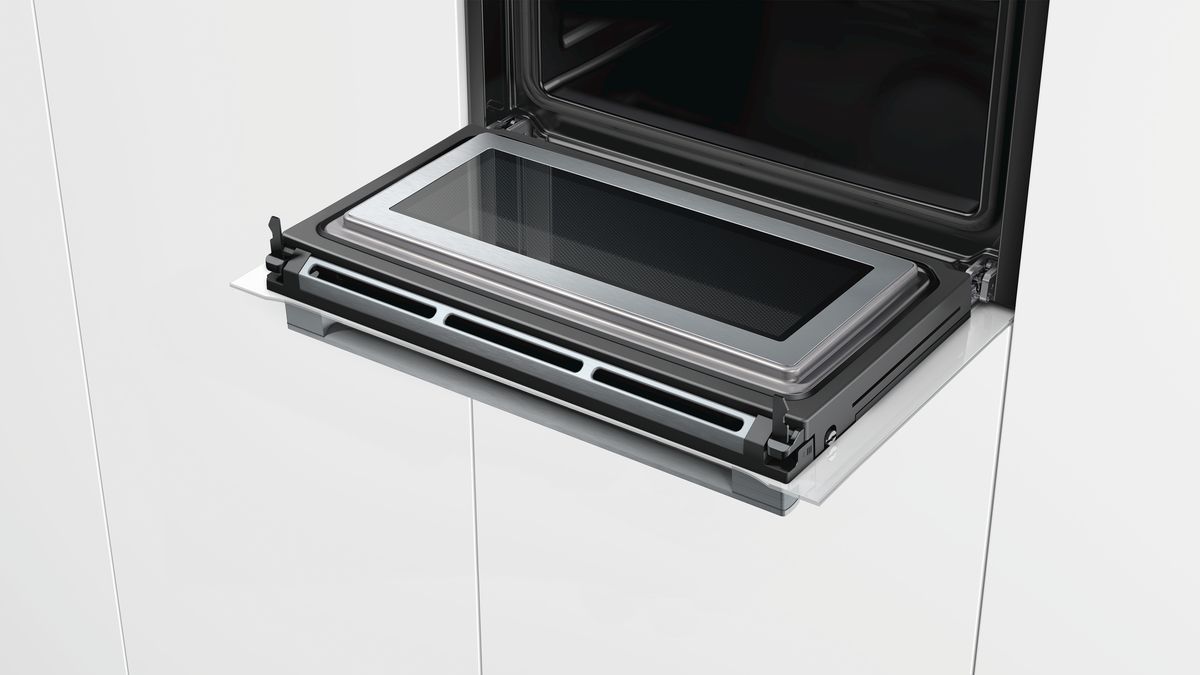 Series 8 Built-in compact oven with microwave function 60 x 45 cm White CMG633BW1 CMG633BW1-4