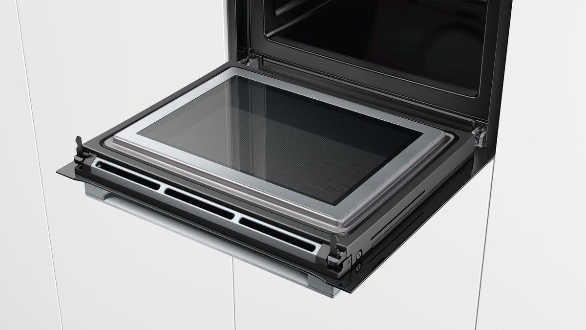 Series 8 Built-in oven with added steam and microwave function 60 x 60 cm Black HNG6764B6 HNG6764B6-4