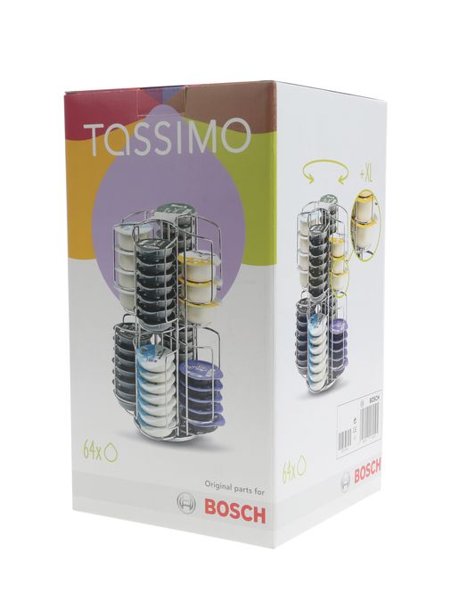 Kaffeezubehör Tassimo T Disc Spender für 64 Discs, 8 x 8, drehbar mit 2 Ausgabefächern für große T Discs 00576790 00576790-3