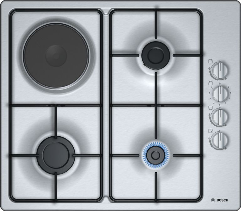 Serie | 2 Mixed hob (gas and electric) 60 cm Stainless steel PBY6C5B80Q PBY6C5B80Q-1