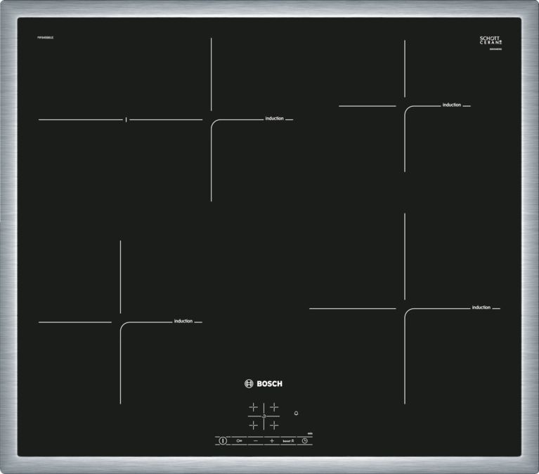 Series 4 Induction hob 60 cm Black, surface mount with frame PIF645BB1E PIF645BB1E-1