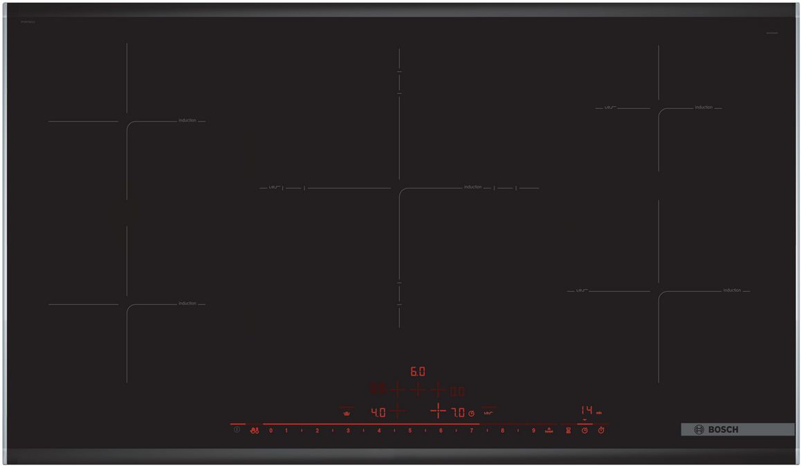 Serie 8 Induktiokeittotaso 90 cm Musta, teräskehys PIV975DC1E PIV975DC1E-1