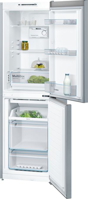 Series 2 Free-standing fridge-freezer with freezer at bottom 186 x 60 cm Stainless steel look KGN34NL30G KGN34NL30G-1