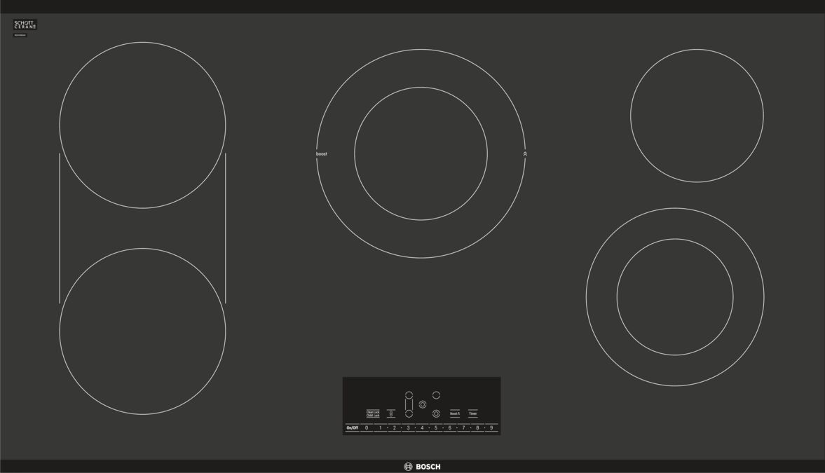 800 Series Electric Cooktop Black, Without Frame NET8668UC NET8668UC-1