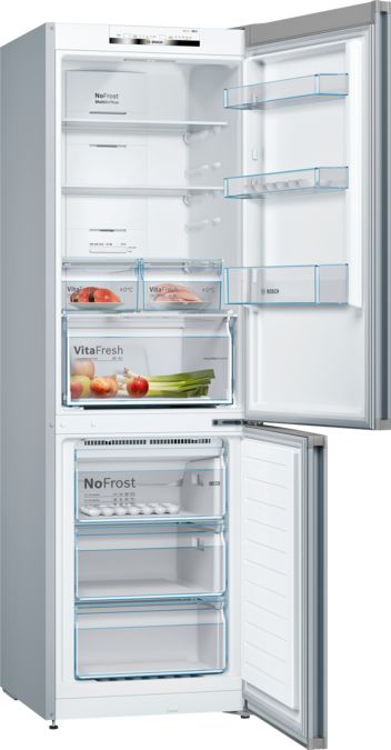 Serie | 4 Free-standing fridge-freezer with freezer at bottom 186 x 60 cm Inox-look KGN36VL35G KGN36VL35G-1